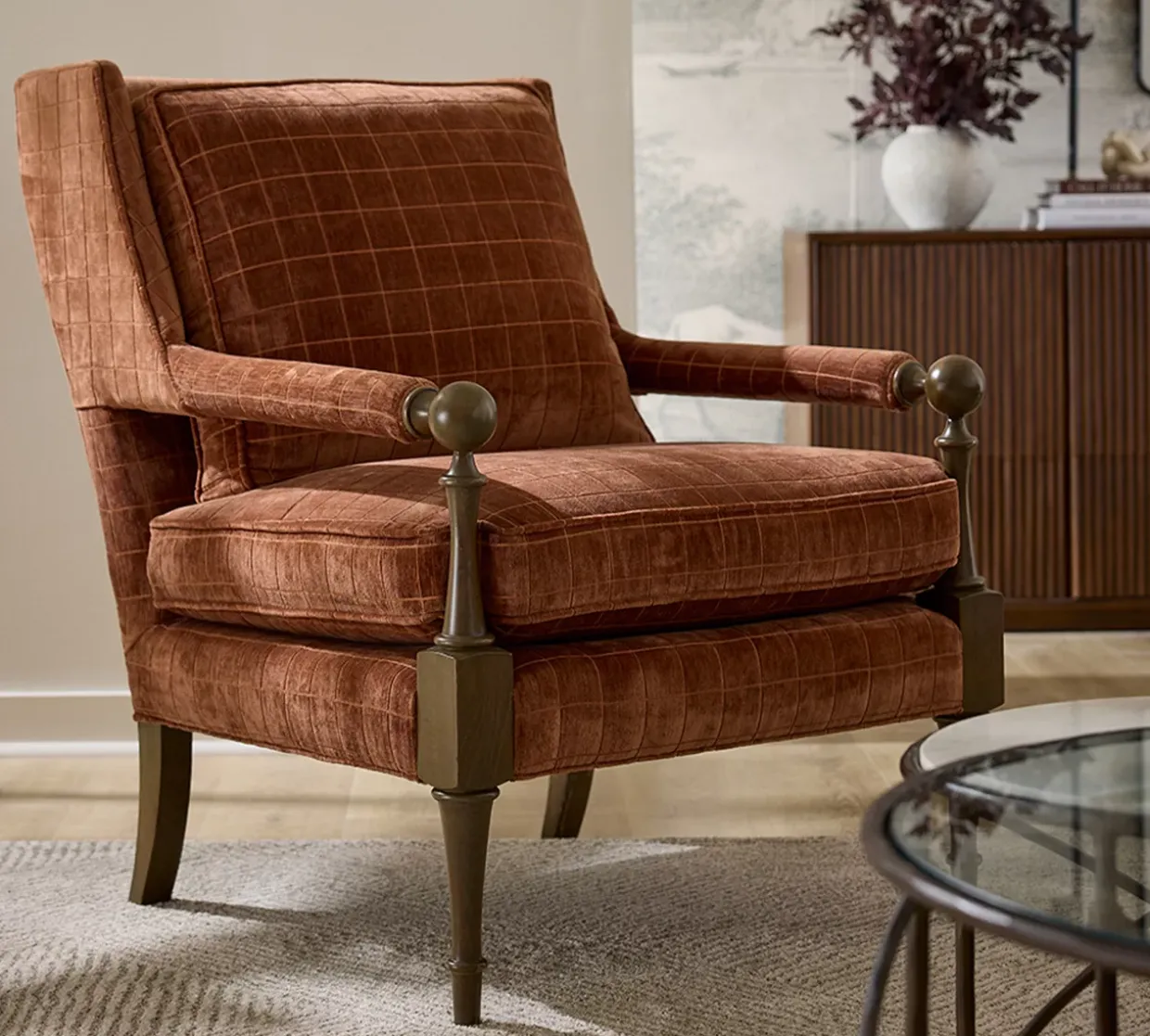 Adelaide Wooden Accent Chair