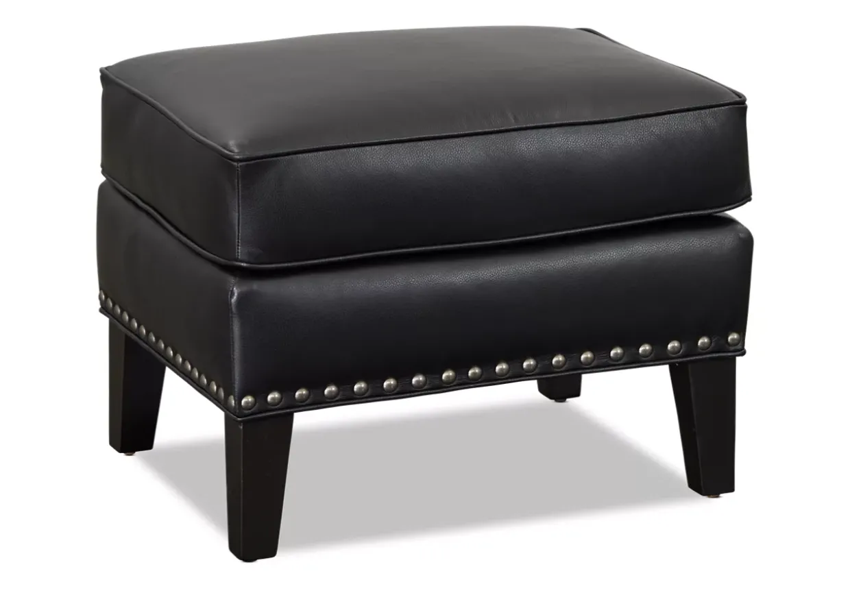 Lawson Leather Ottoman