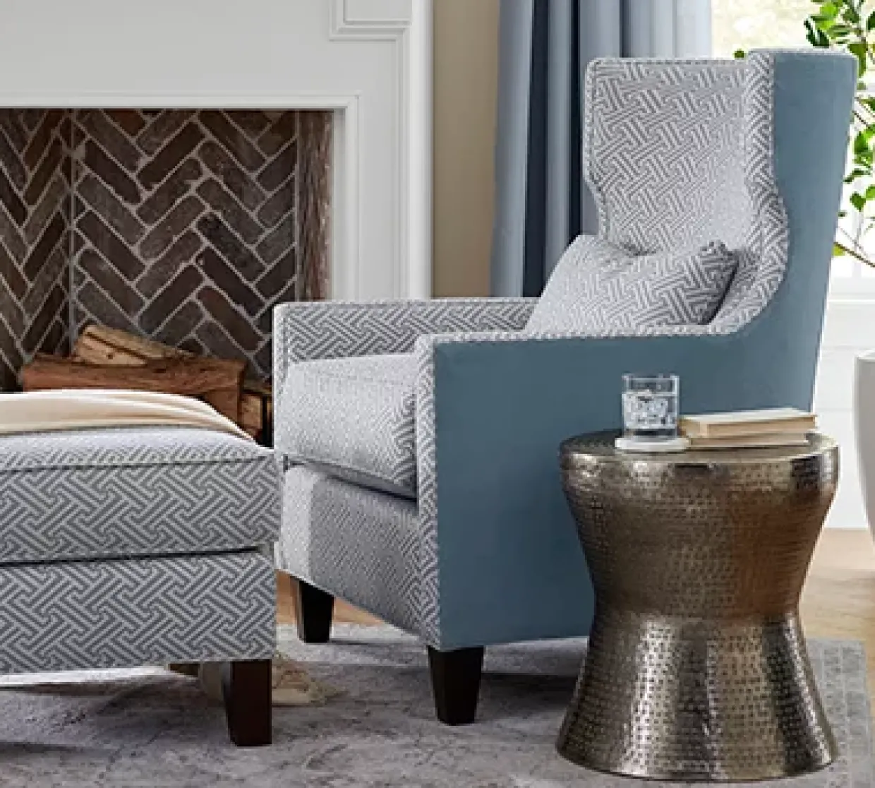Lillian Wingback Accent Chair