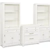 Mabry Bookcase Wall with Lift Top File Cabinet
