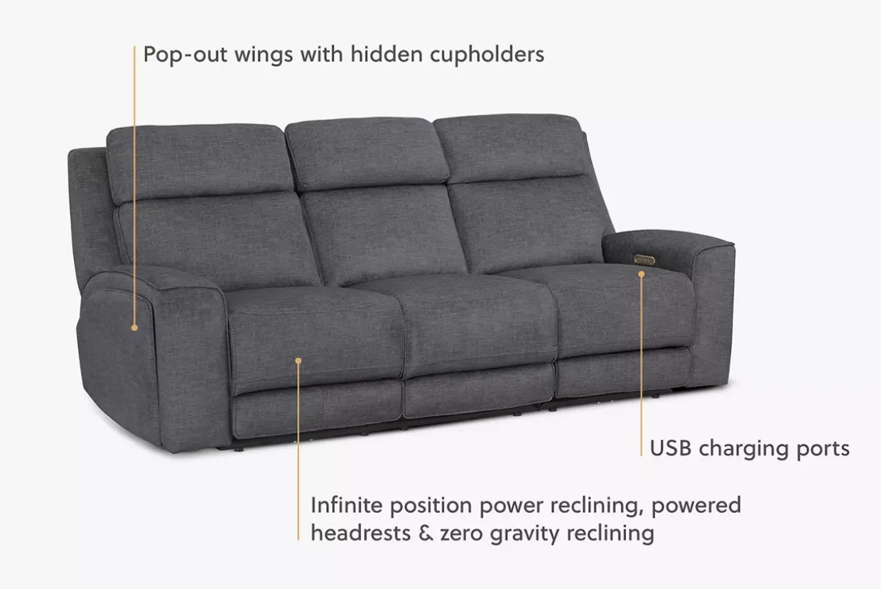 Micah Power Sofa with Drop Table