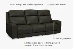 Micah Power Sofa with Drop Table